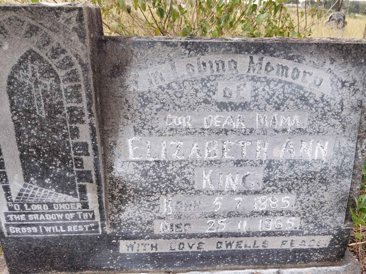 KING Elizabeth Anne 1885-1965