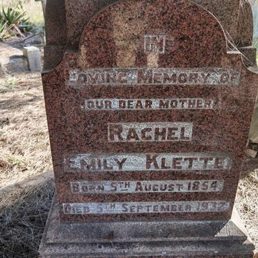 KLETTE Rachel Emily 1854-1932