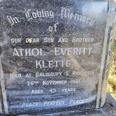KLETTE Athol Everitt -1951