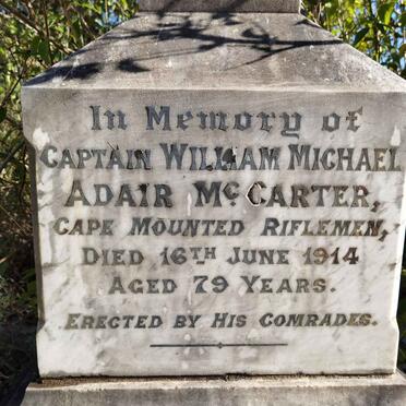 McCARTER William Michael Adair -1914