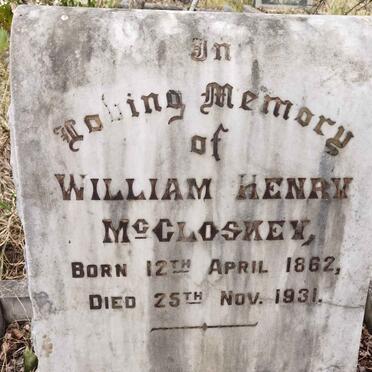 McCLOSKY William Henry 1862-1931