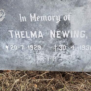 NEWING Thelma 1929-1930