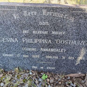 OOSTHUIZEN Gesina Philippina nee ANNANDALE 1899-1968