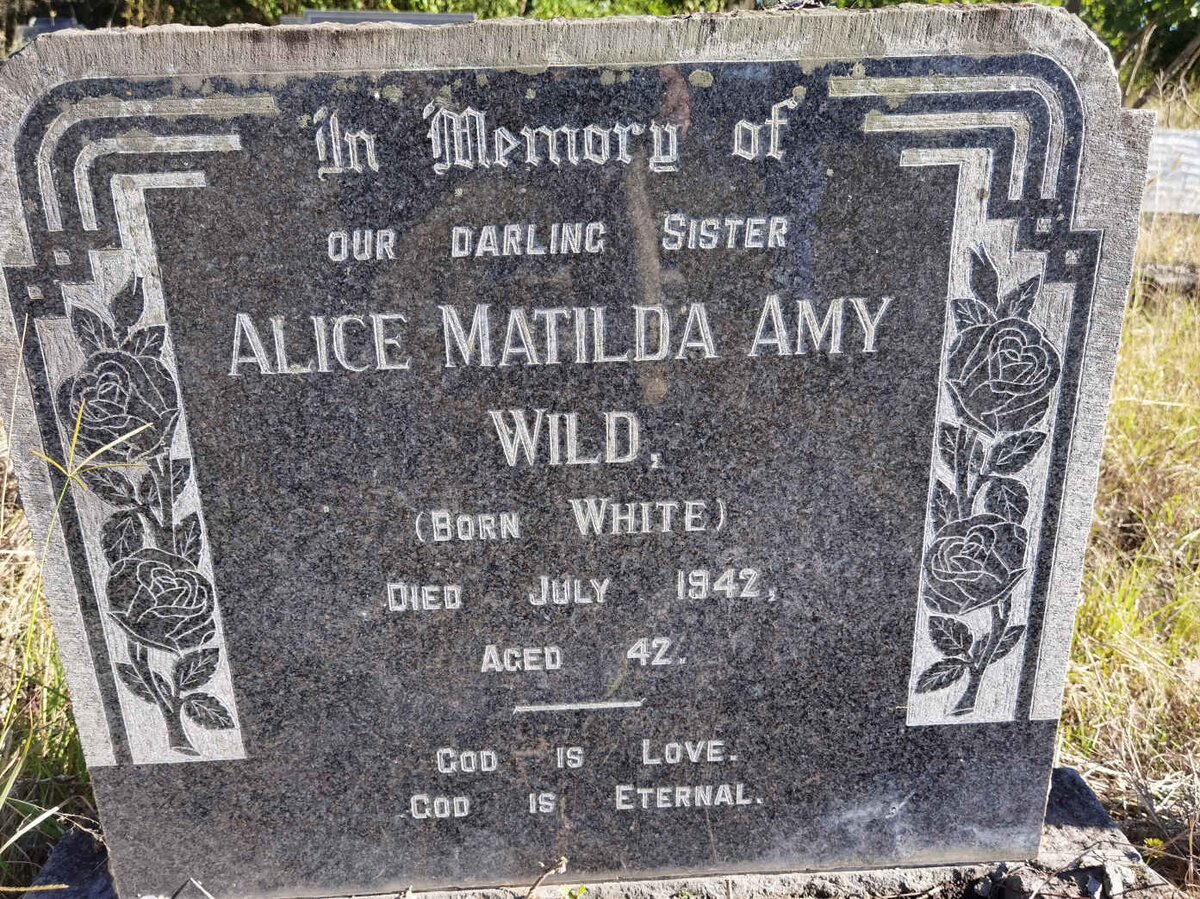 WILD Alice Matilda Amy nee WHITE -1942