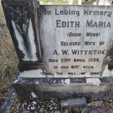 WITTSTOCK Edith Maria nee MOSS -1939