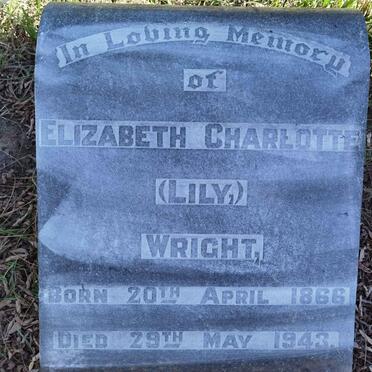 WRIGHT Elizabeth Charlotte 1866-1943