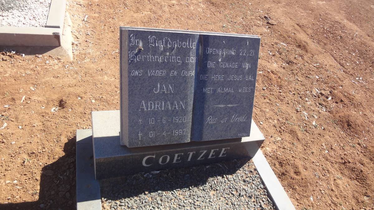 COETZEE Jan Adriaan 1920-1987