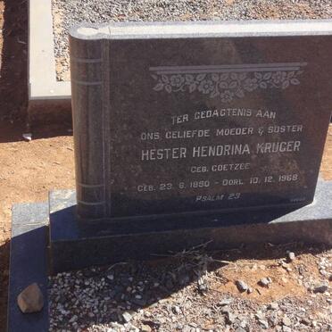 KRUGER Hester Hendrina nee COETZEE 1890-1968