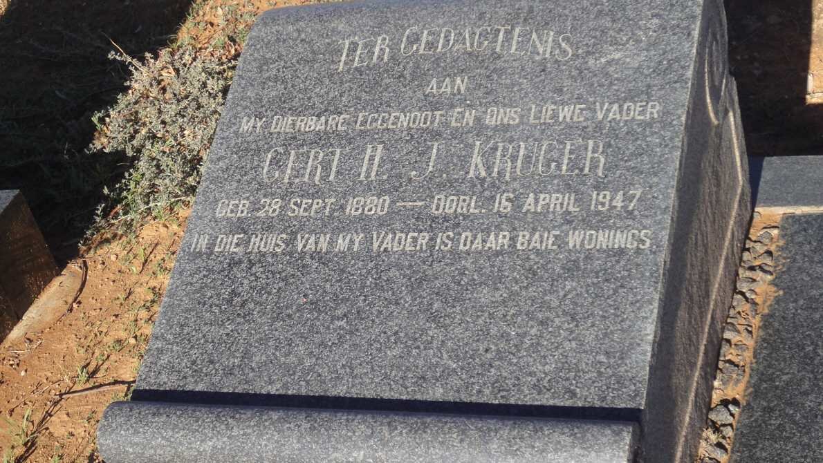 KRUGER Gert H.J. 1880-1947