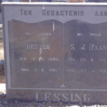 LESSING Hester 1890-1951 :: LESSING S.J. 1897-1952