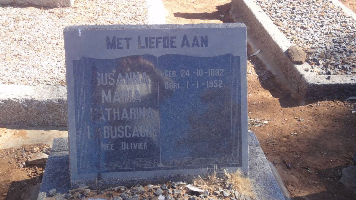 LABUSCAGNE Susanna Maria Catharina nee OLIVIER 1882-1952