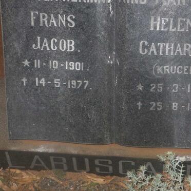 LABUSCAGNE Frans Jacob 1901-1977 &amp; Helena Catharina KRUGER 1903-1976