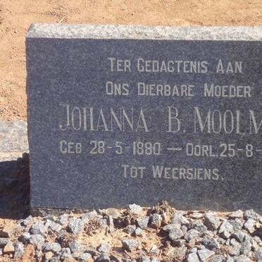 MOOLMAN Johanna B. 1880-1949