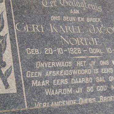 NORTJE Gert Karel Jacobus 1928-1955