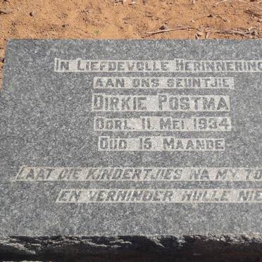 POSTMA Dirkie -1934