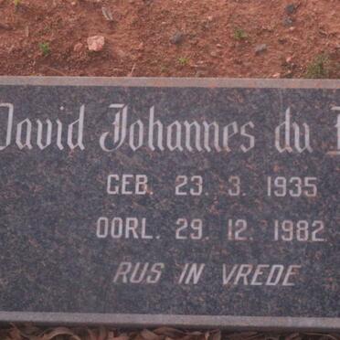PLESSIS David Johannes, du 1935-1982