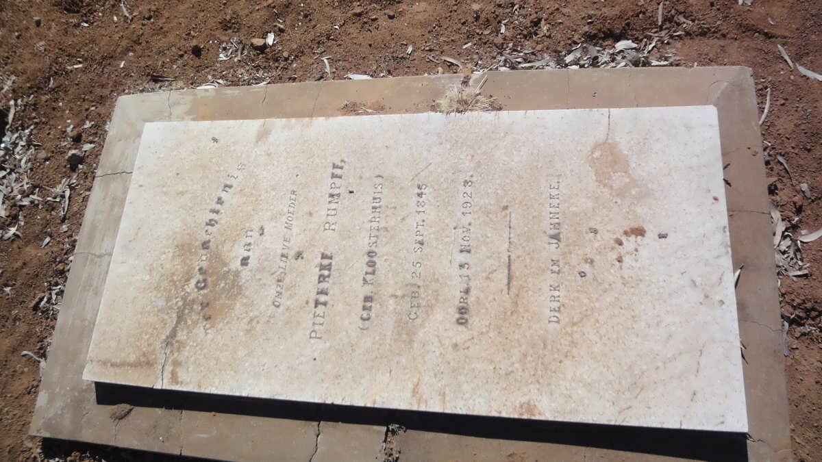 RUMPFF Pieterke nee KLOOSTERHUIS 1845-1923