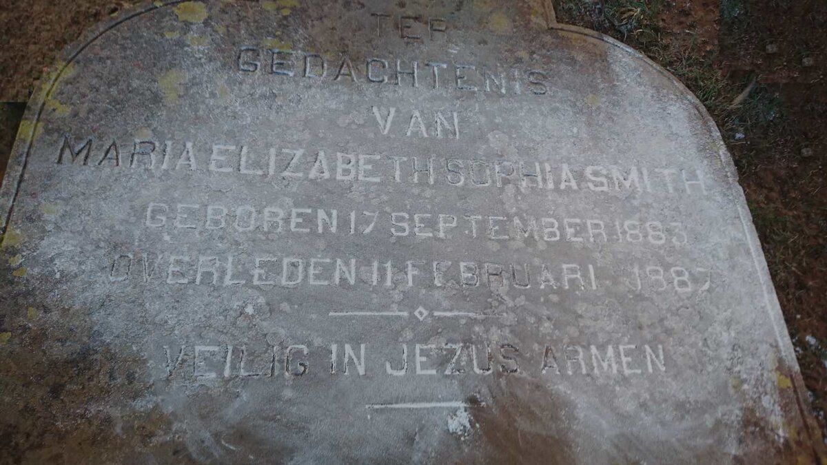 SMITH Maria Elizabeth Sophia 1883-1887