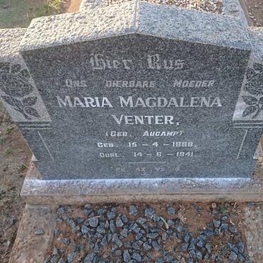 VENTER Maria Magdalena nee AUCAMP 1888-1941