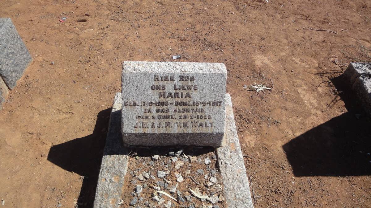 WALT Maria, v.d. 1906-1917 :: VAN DER WALT Seuntjie 1920-1920
