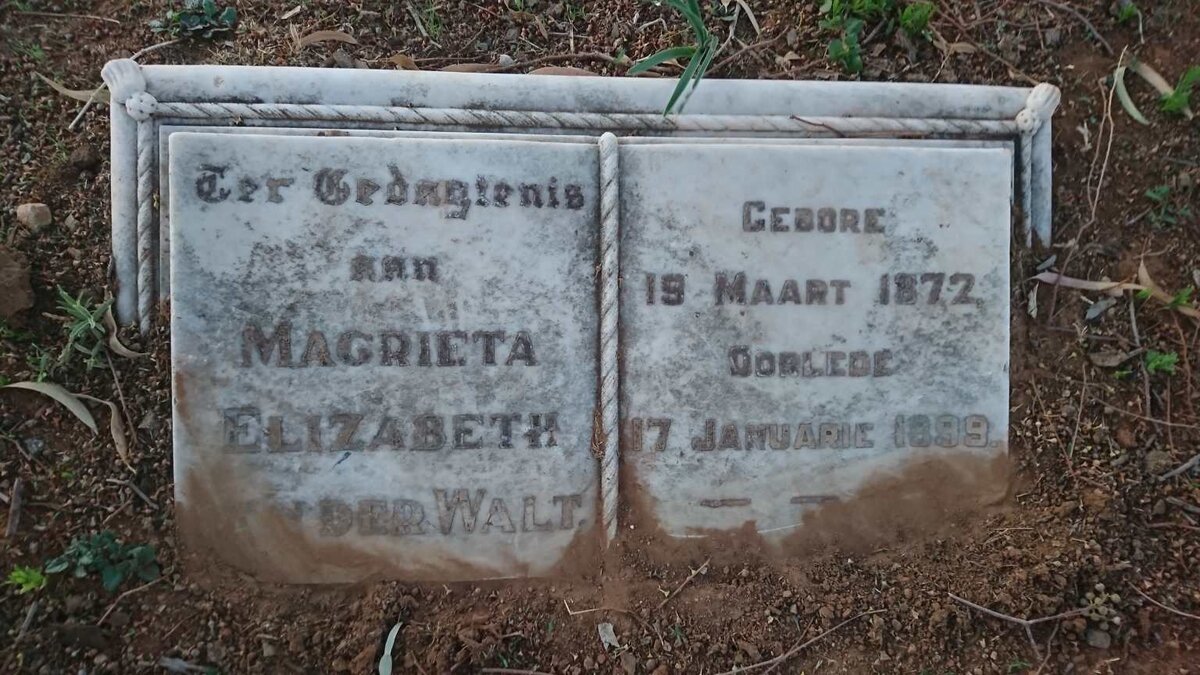 WALT Magrieta Elizabeth, van der 1872-1899