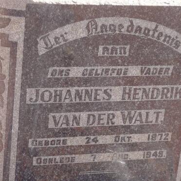 WALT Johannes Hendrik, van der 1872-1949