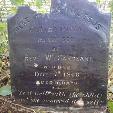 SARGEANT George Impey -1866