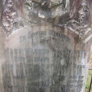 WARREN Mary nee ELLIOT -1887