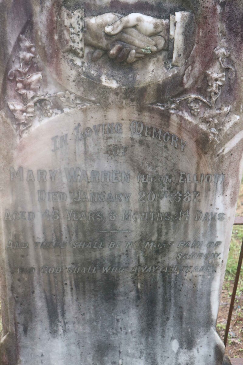 WARREN Mary nee ELLIOT -1887
