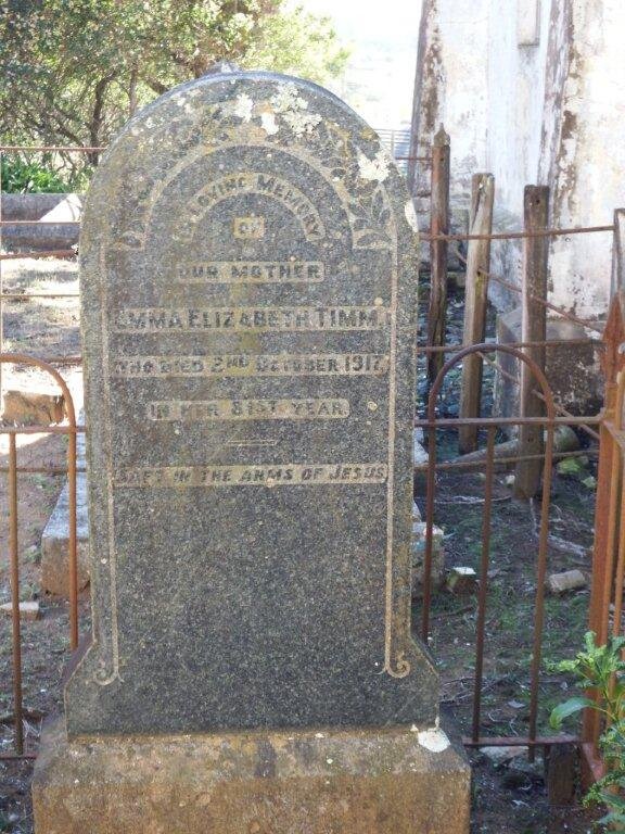 TIMM Paul 1834-1909 &amp; Emma Elizabeth -1917