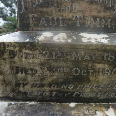 TIMM Paul 1834-1909 &amp; Emma Elizabeth -1917