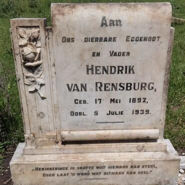 RENSBURG Hendrik, van 1892-1939