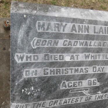 LAING Mary Ann nee CADWALLADER -1924