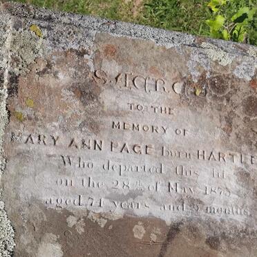 PAGE Mary Ann nee HARTLEY -1873