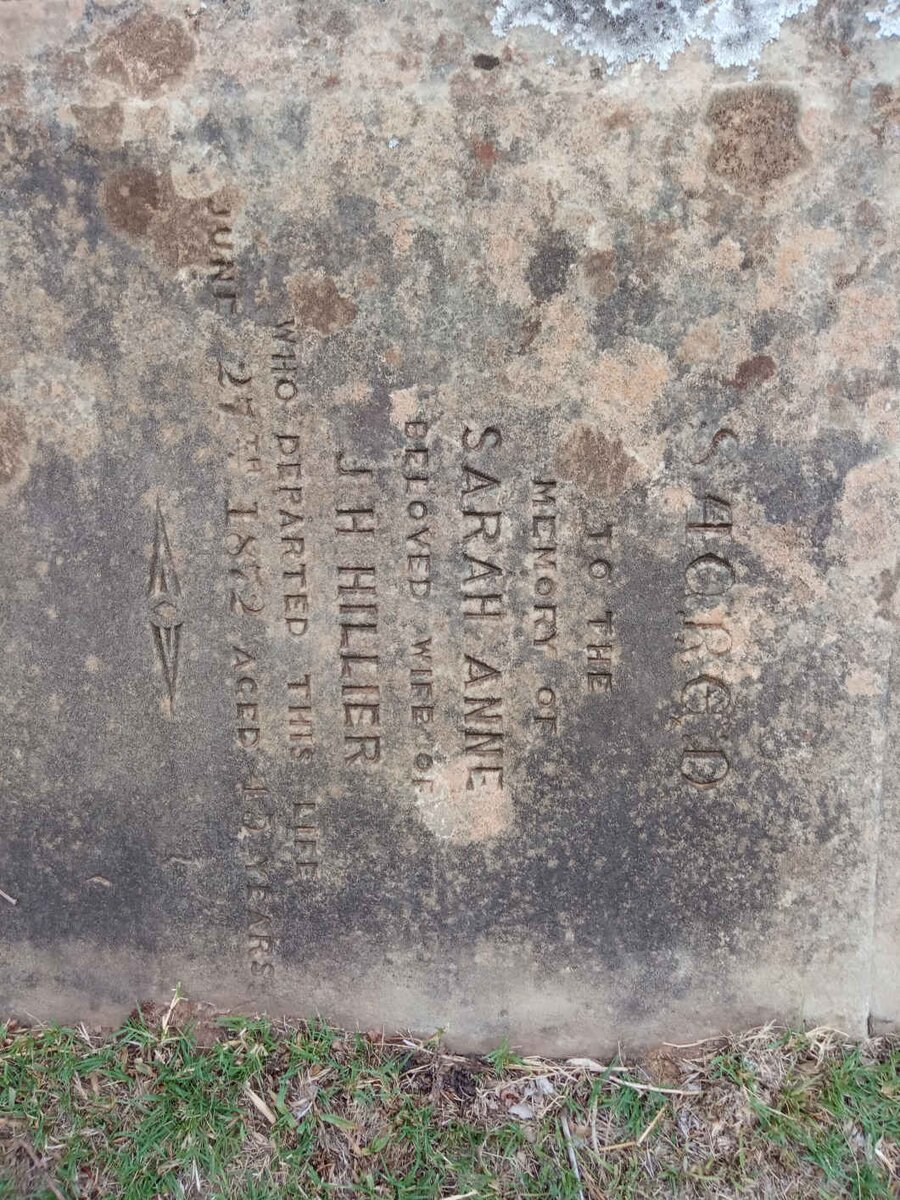 HILLIER Sarah Anne -1872