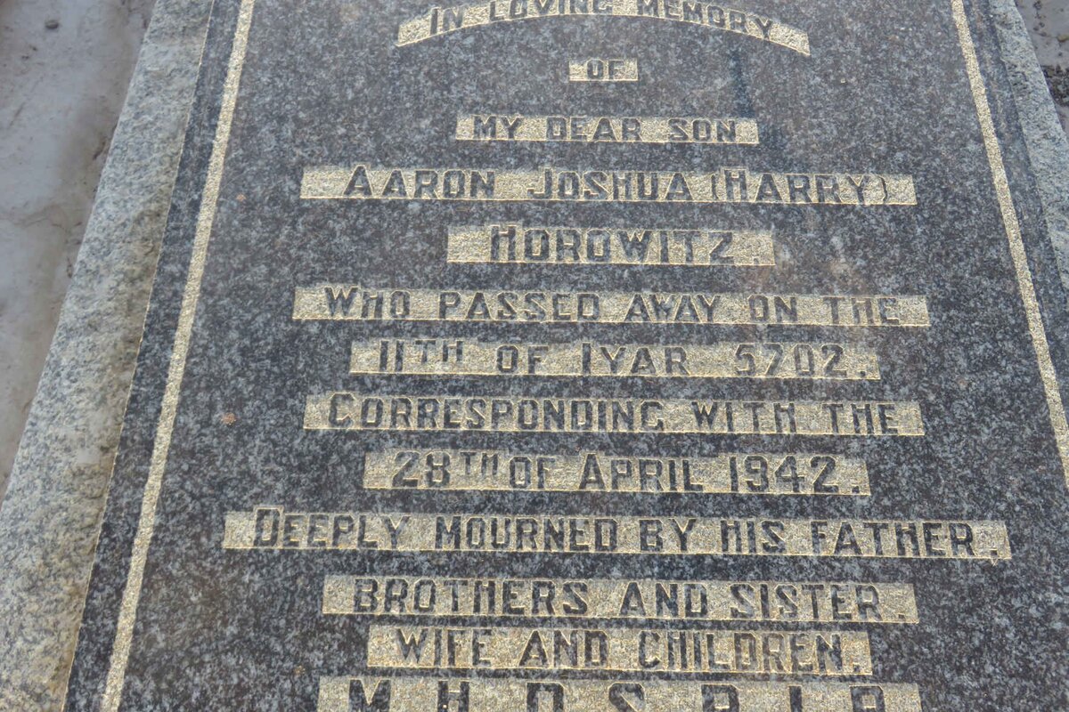 HOROWITZ Aaron Joshua -1942