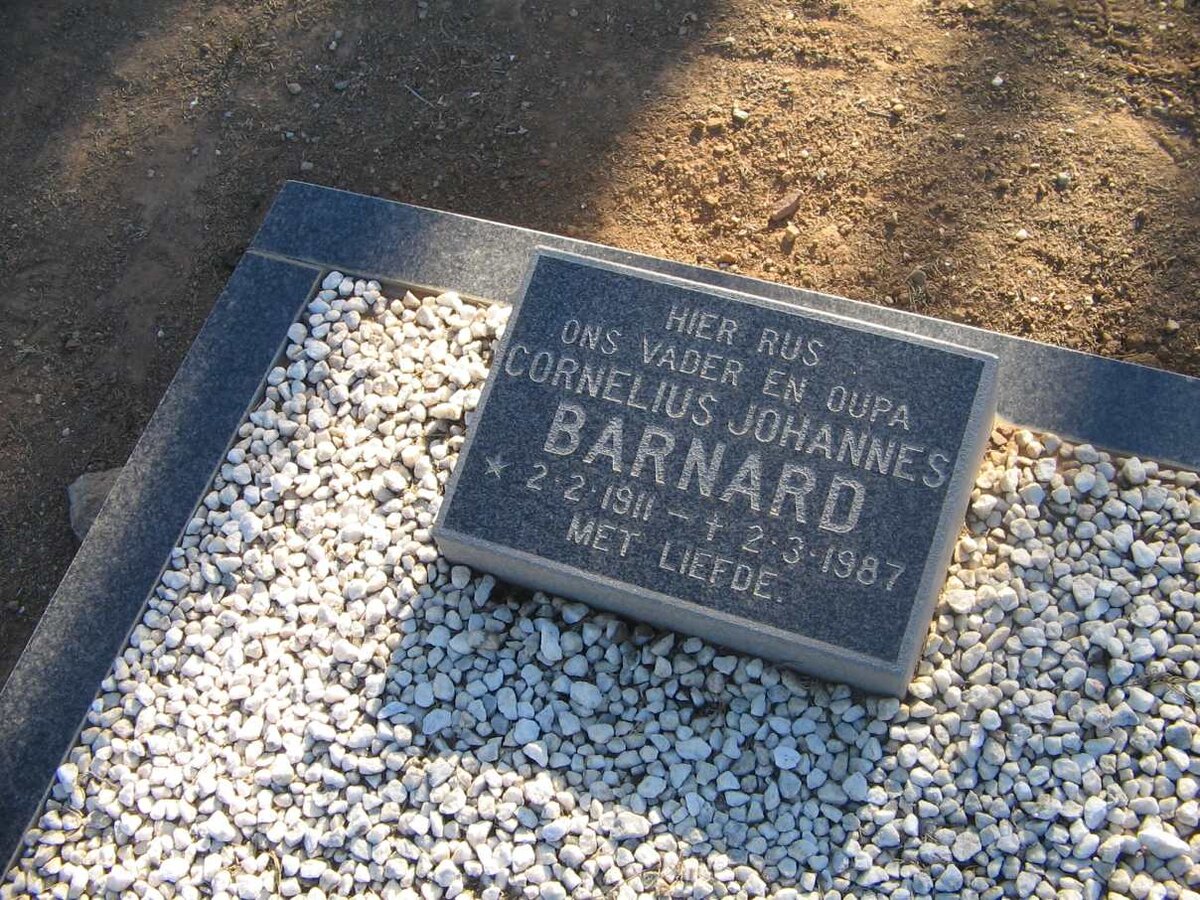 BARNARD Cornelius Johannes 1911-1987