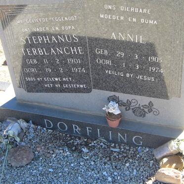 DORFLING Stephanus Terblanche 1901-1974 &amp; Annie 1905-1974
