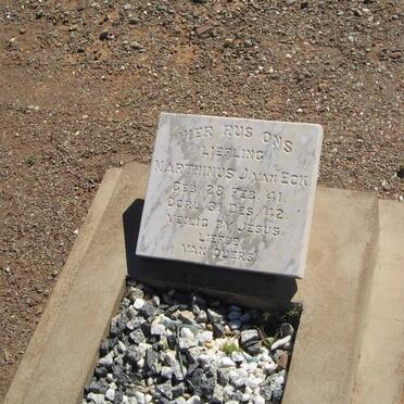 ECK Marthinus J., van 1941-1942