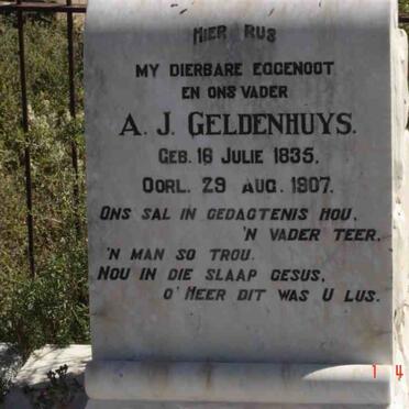 GELDENHUYS A.J. 1835-1907