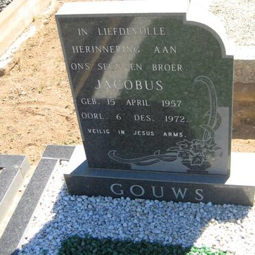 GOUWS Jacobus 1957-1972