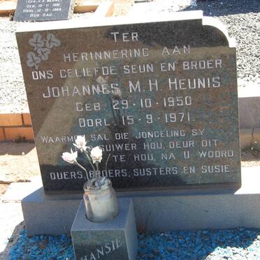 HEUNIS Johannes M.H. 1950-1971