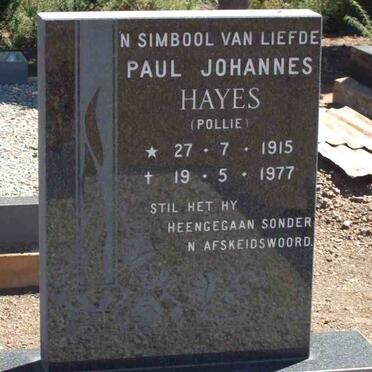 HAYES Paul Johannes 1915-1977