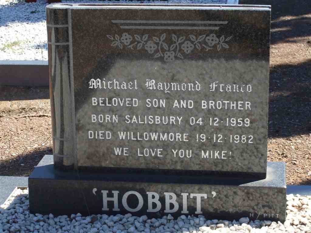 HOBBIT Michael Raymond Franco 1959-1982