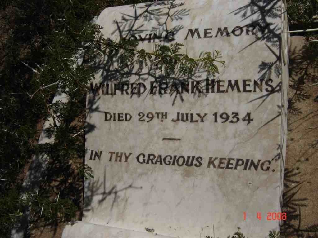 HEMENS Wilfred Frank -1934