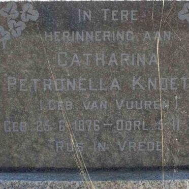 KNOETZE Catharina Petronella nee VAN VUUREN 1876-1969