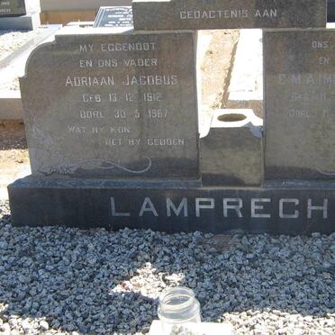 LAMPRECHT Adriaan Jacobus 1912-1967 &amp; C.M.A. 1913-1992