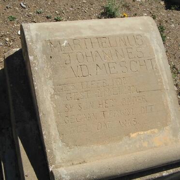 MESCHT Martheunus Johannes, v.d. 1902-1934