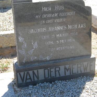 MERWE Jacobus Johannes Nicolaas, van der 1904-1964