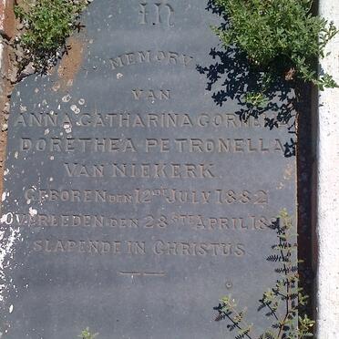NIEKERK Anna Catharina Cornelia Dorethea Petronella, van 1882-189?